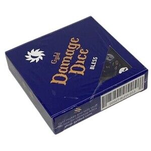 Gyld Damage Dice Dark Bless Blue Gold 5d4 Bag Polyhedral 12 Sides Sealed Box NEW